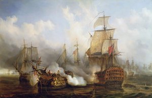 El Redoutable en Trafalgar, 21 de octubre de 1805